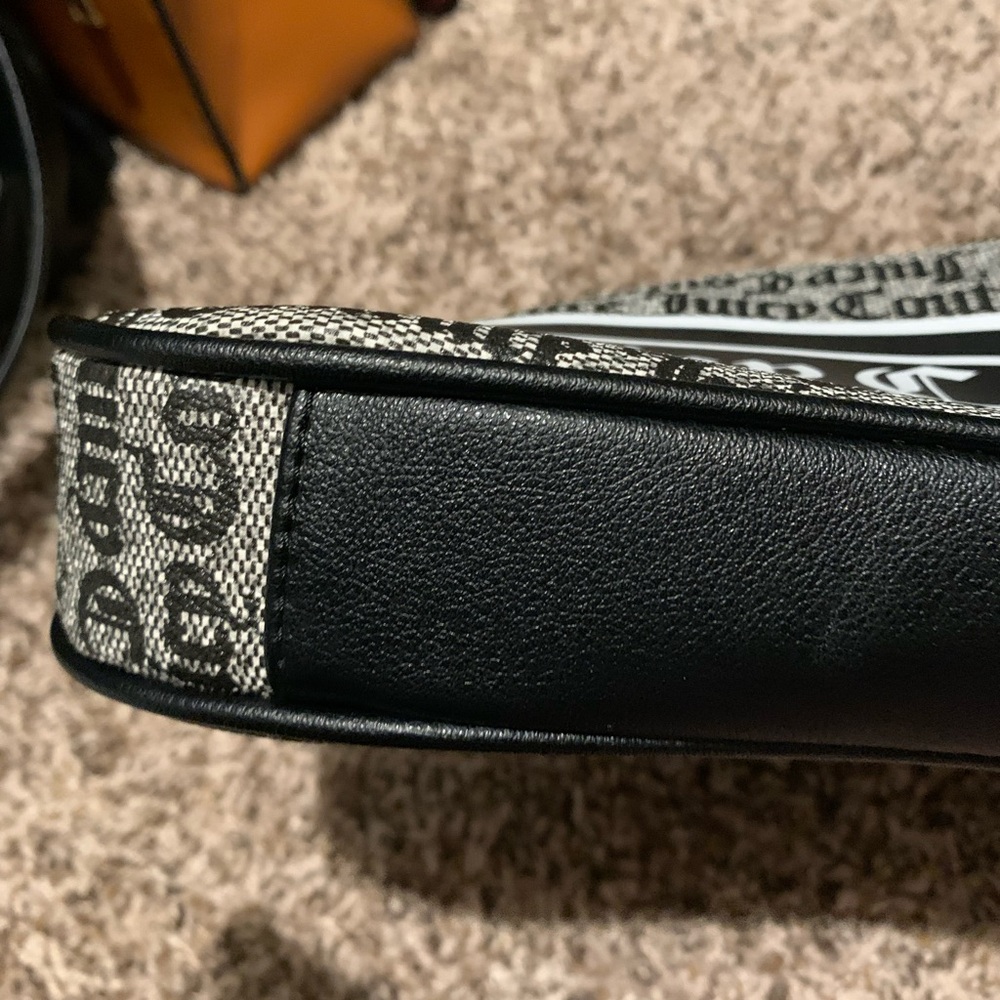 Juicy Couture Black and Gray Shoulder Bag - Picture 5 of 6